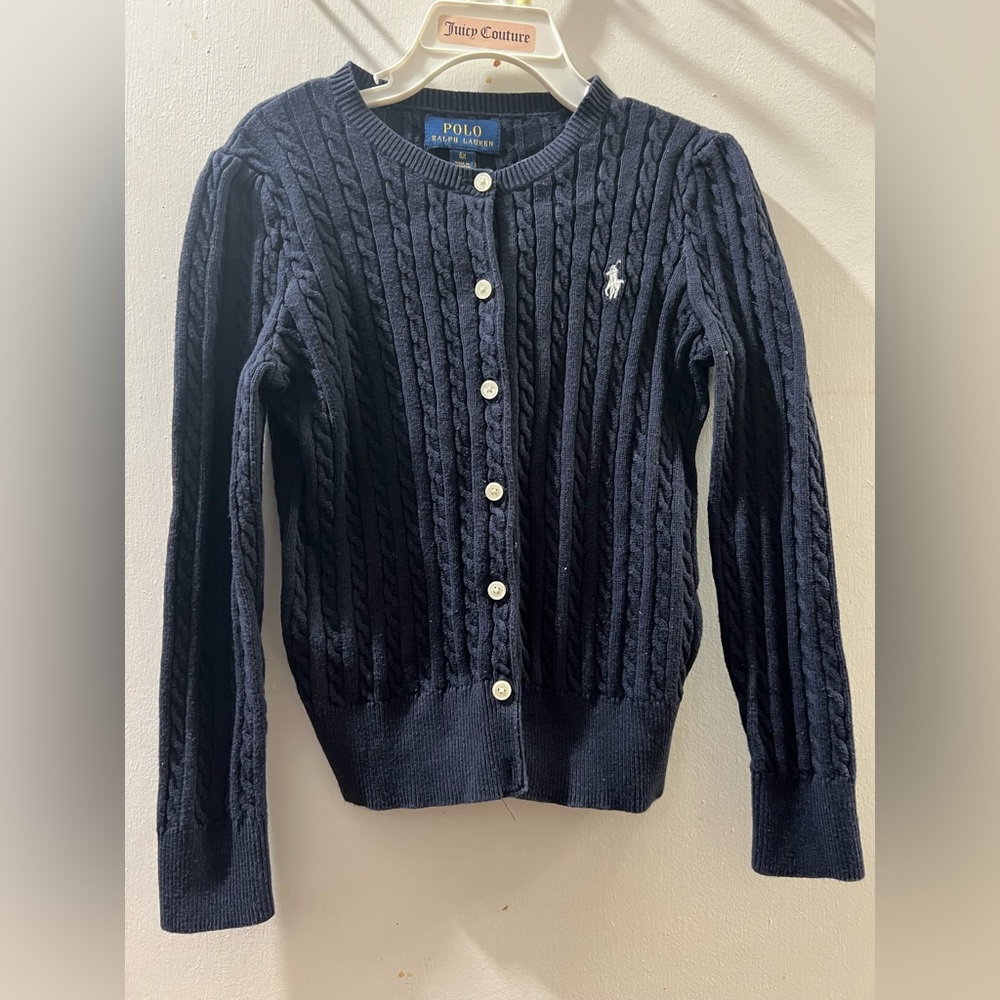 Polo Ralph Lauren navy blue girls cardigan